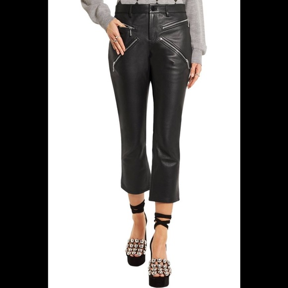 Alexander Wang cropped black leather pants - chic! - Picture 4 of 10